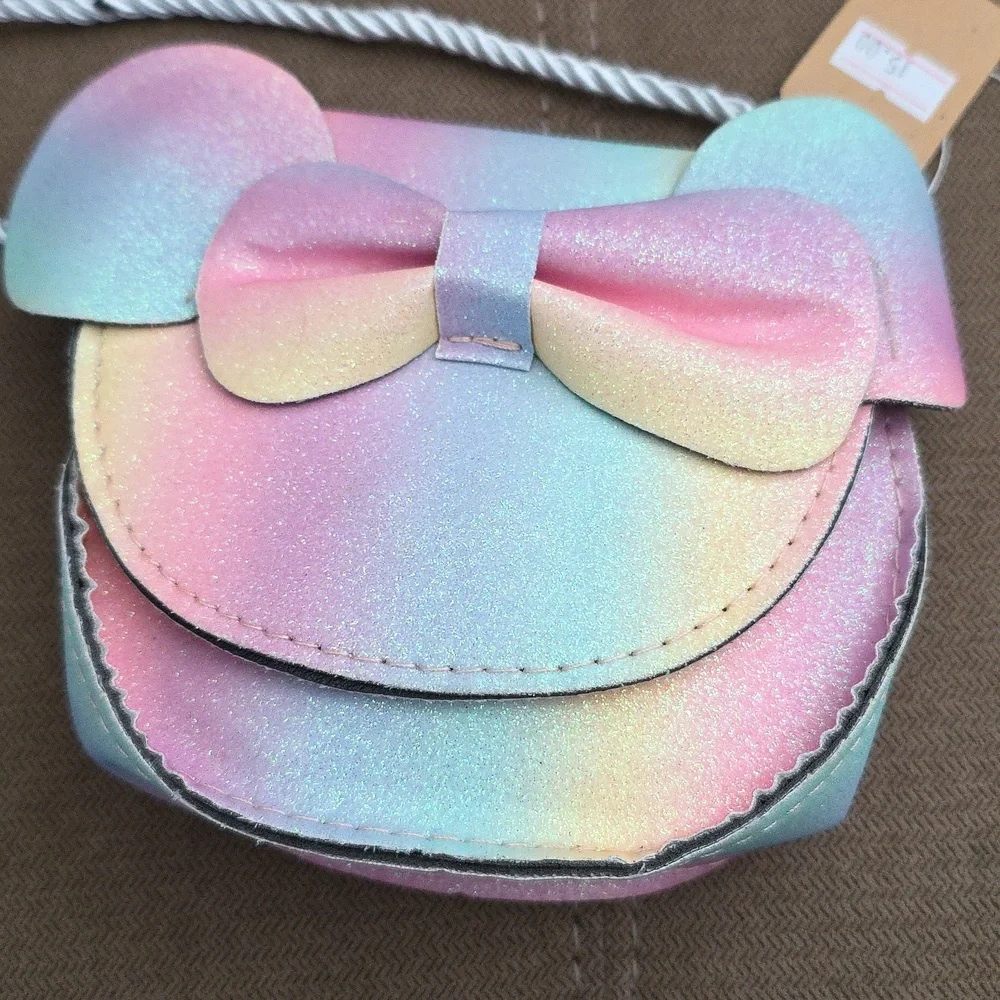 Pastel Rainbow Kids Shoulder Bag 5x5 Inches Disney Bag